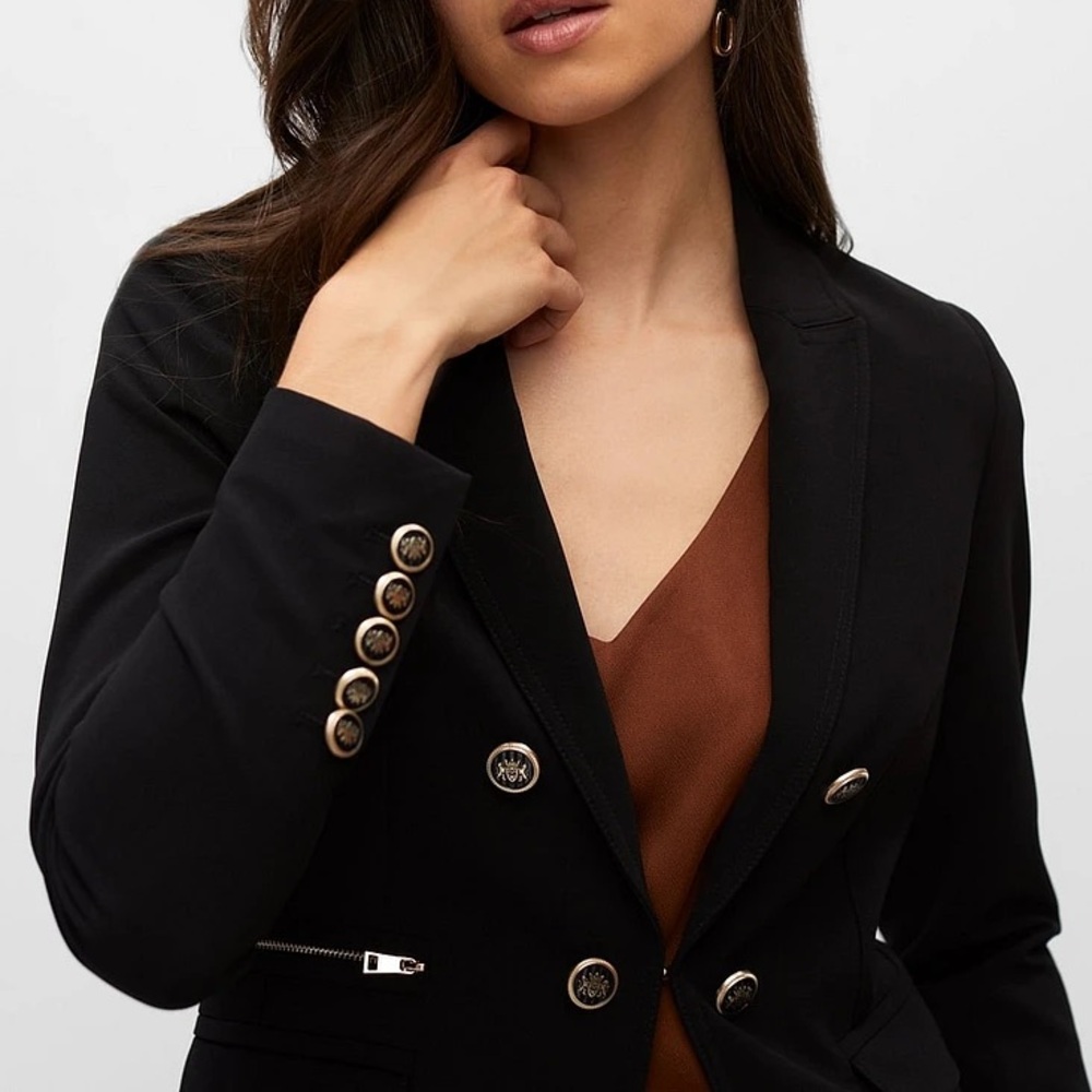 NWT Melanie Lynn black blazer size 14